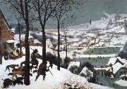 BRUEGEL, Pieter the Elder Hunters in the Snow oil painting reproduction